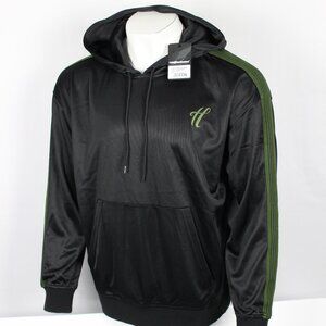 The Hundreds Men's Script Logo Track Jacket L Large Pullover Hoodie Black